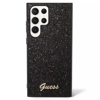 Husa pentru Samsung Galaxy S24 Ultra S928, Guess, Glitter Script, Neagra