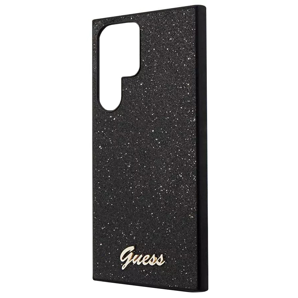 Husa pentru Samsung Galaxy S24 Ultra S928, Guess, Glitter Script, Neagra