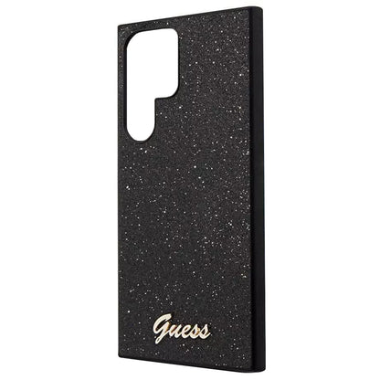 Husa pentru Samsung Galaxy S24 Ultra S928, Guess, Glitter Script, Neagra