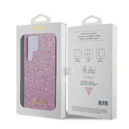 Husa pentru Samsung Galaxy S24 Ultra S928, Guess, Glitter Script, Neagra