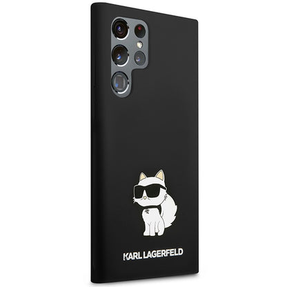 Husa pentru Samsung Galaxy S24 Ultra S928, Karl Lagerfeld, Silicone Choupette NFT, Neagra