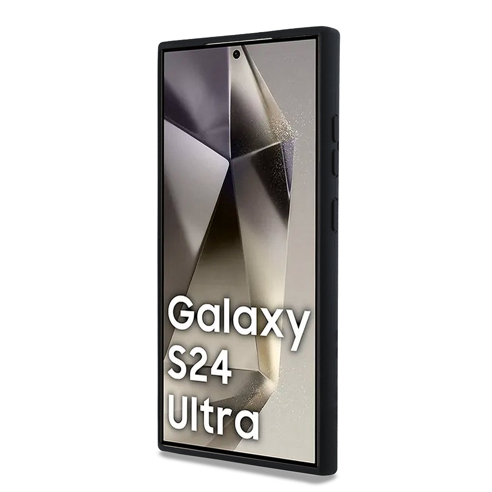 Husa pentru Samsung Galaxy S24 Ultra S928, Karl Lagerfeld, Silicone Choupette Metal, Neagra