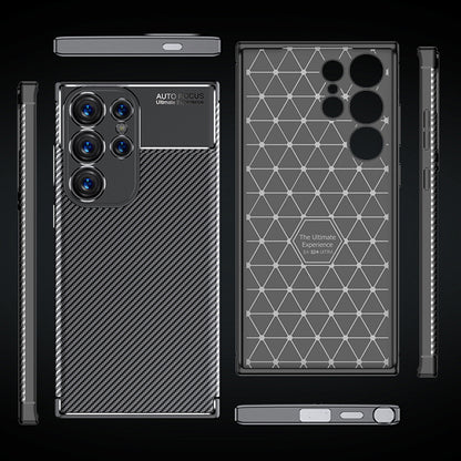 Husa pentru Samsung Galaxy S24 Ultra S928, Techsuit, CarbonFiber, Neagra