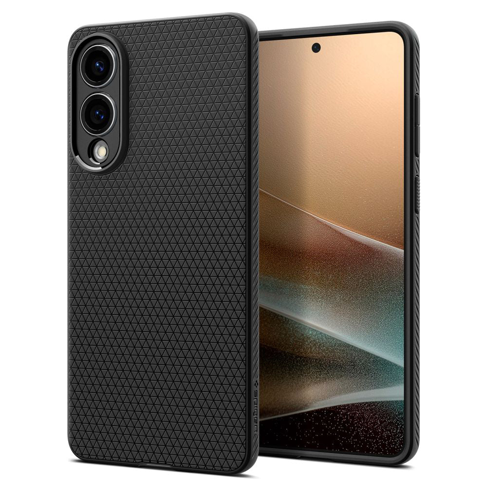 Husa pentru Samsung Galaxy S25 Edge S937, Spigen, Liquid Air, Neagra Mata ACS09420