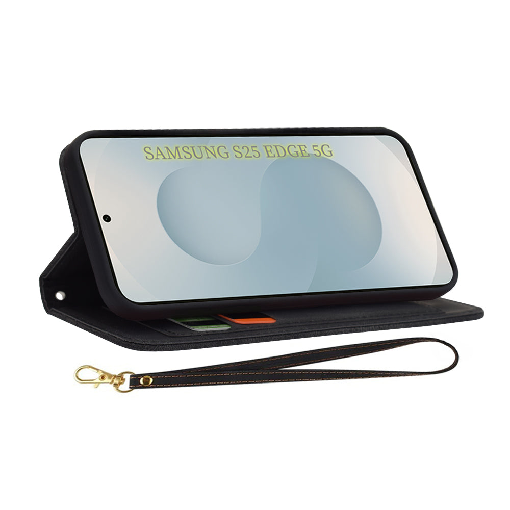 Husa pentru Samsung Galaxy S25 Edge S937, Techsuit, FlipCraft, Neagra