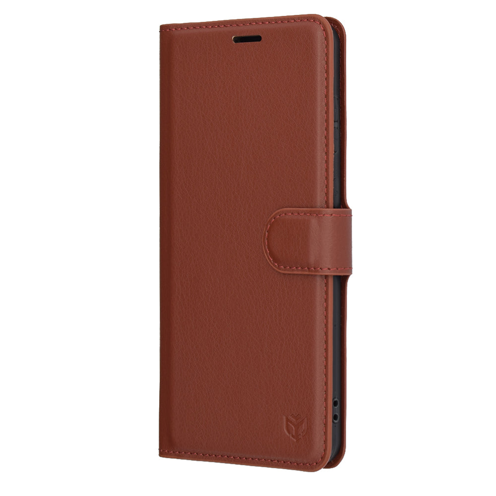 Husa pentru Samsung Galaxy S25 Edge S937, Techsuit, Leather Folio, Maro