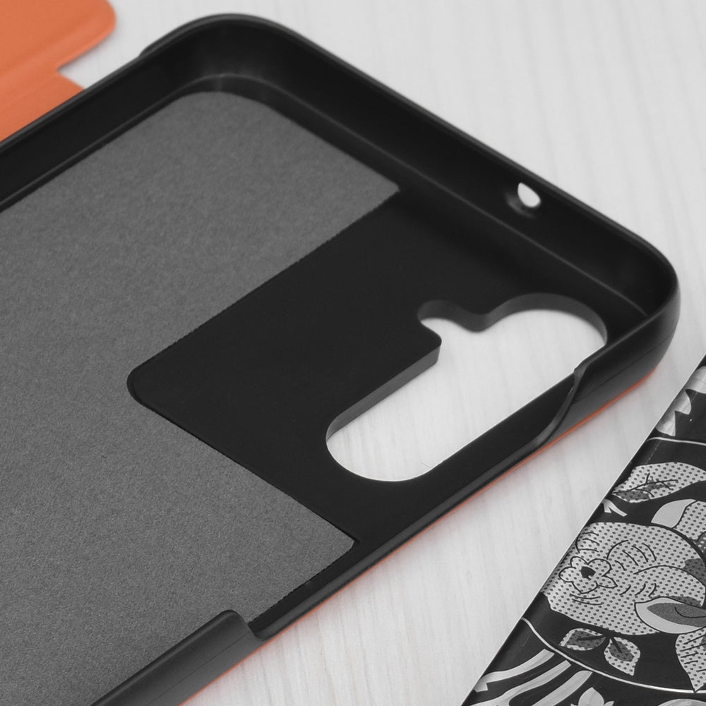 Husa pentru Samsung Galaxy S25 FE, Techsuit, eFold, Portocalie