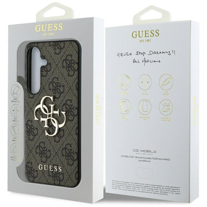 Husa pentru Samsung Galaxy S25+ S936, Guess, 4G Big Logo, Maro