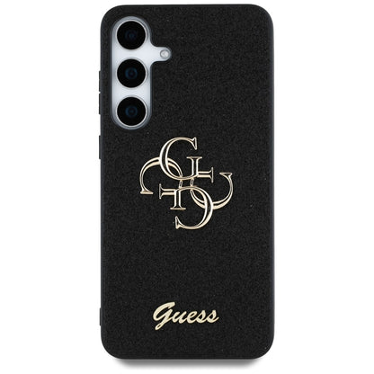 Husa pentru Samsung Galaxy S25+ S936, Guess, Glitter Big 4G Script, Neagra