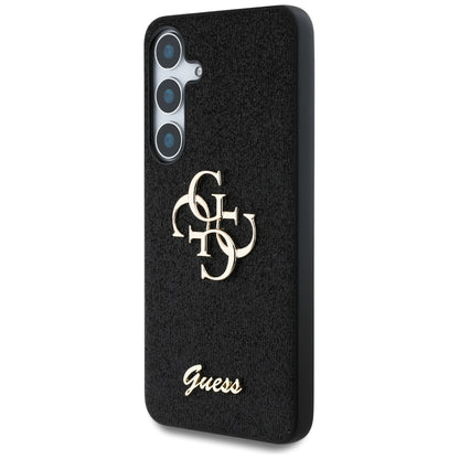 Husa pentru Samsung Galaxy S25+ S936, Guess, Glitter Big 4G Script, Neagra