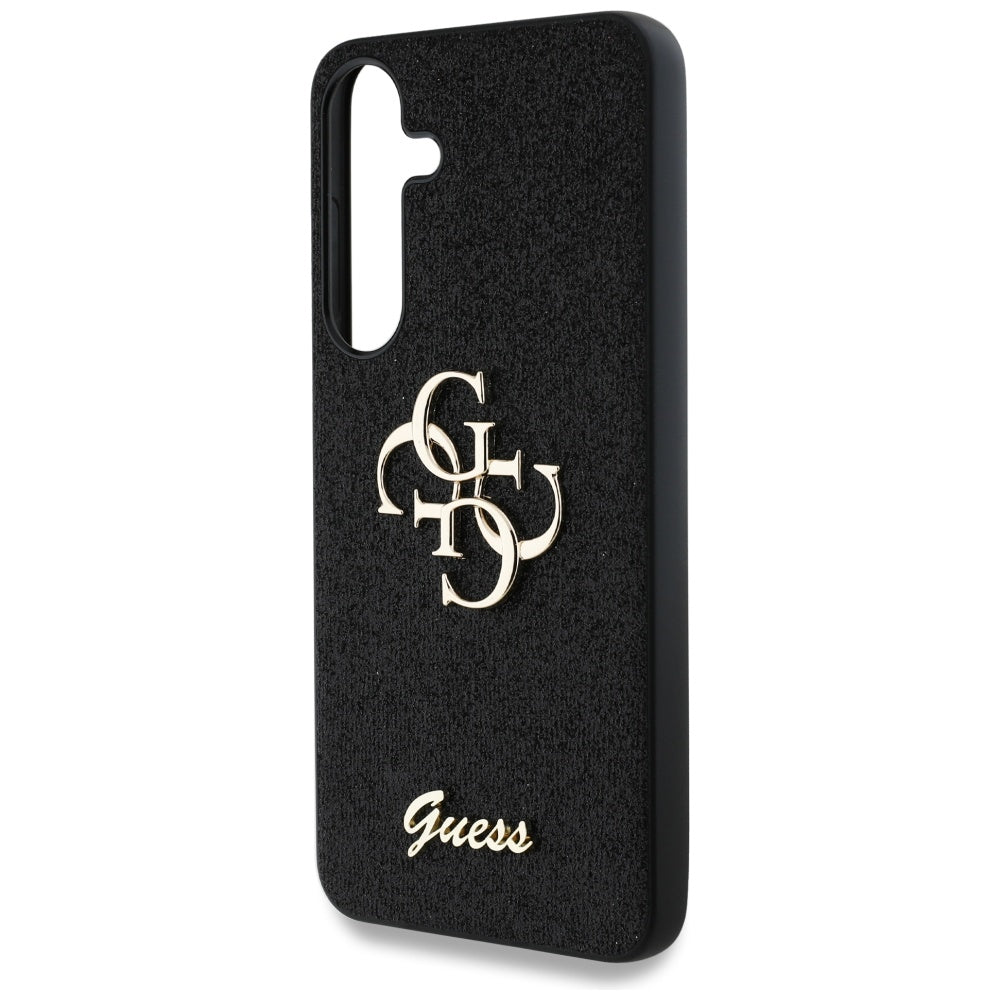 Husa pentru Samsung Galaxy S25+ S936, Guess, Glitter Big 4G Script, Neagra