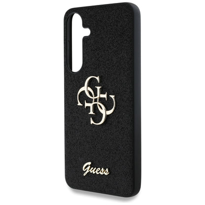 Husa pentru Samsung Galaxy S25+ S936, Guess, Glitter Big 4G Script, Neagra