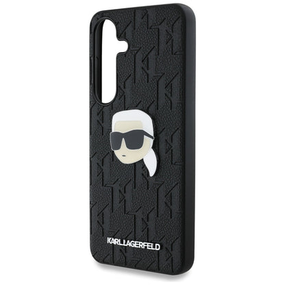 Husa pentru Samsung Galaxy S25+ S936, Karl Lagerfeld, Monogram Karl's Head, Neagra