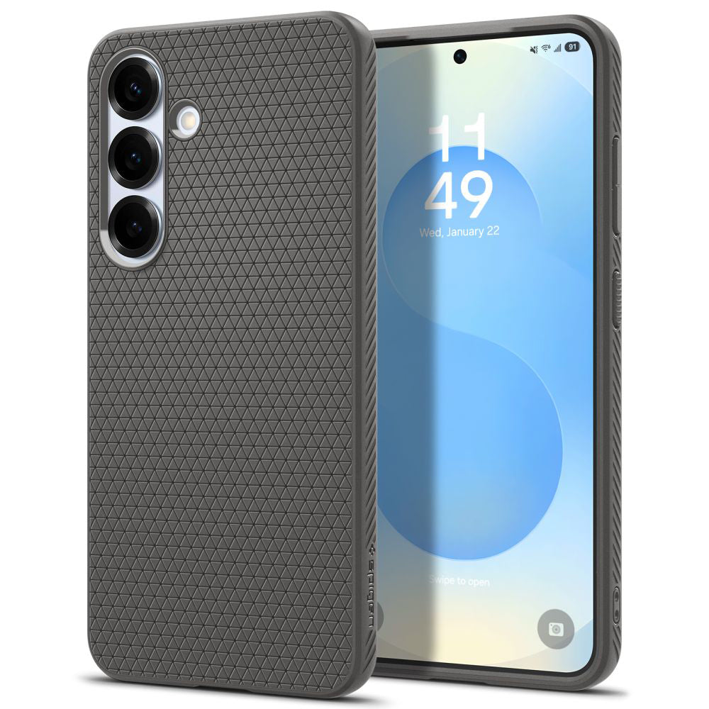 Husa pentru Samsung Galaxy S25+ S936, Spigen, Liquid Air, Gri ACS08980