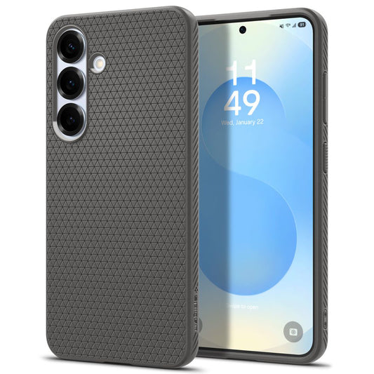 Husa pentru Samsung Galaxy S25+ S936, Spigen, Liquid Air, Gri ACS08980