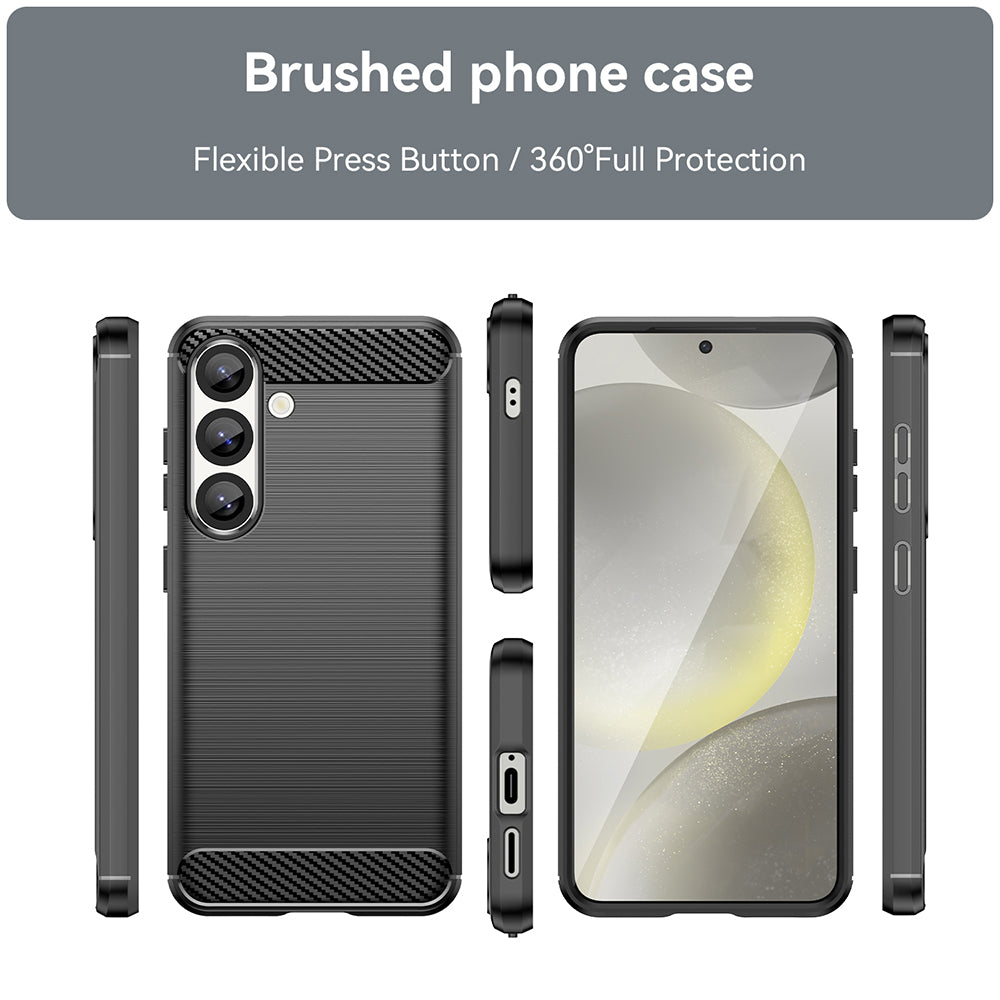 Husa pentru Samsung Galaxy S25+ S936, Techsuit, Carbon, Neagra