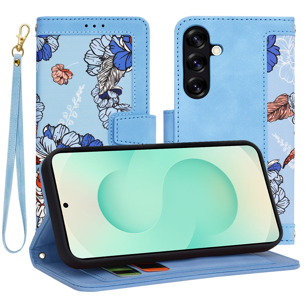 Husa pentru Samsung Galaxy S25+ S936, Techsuit, FlipCraft, Bleu