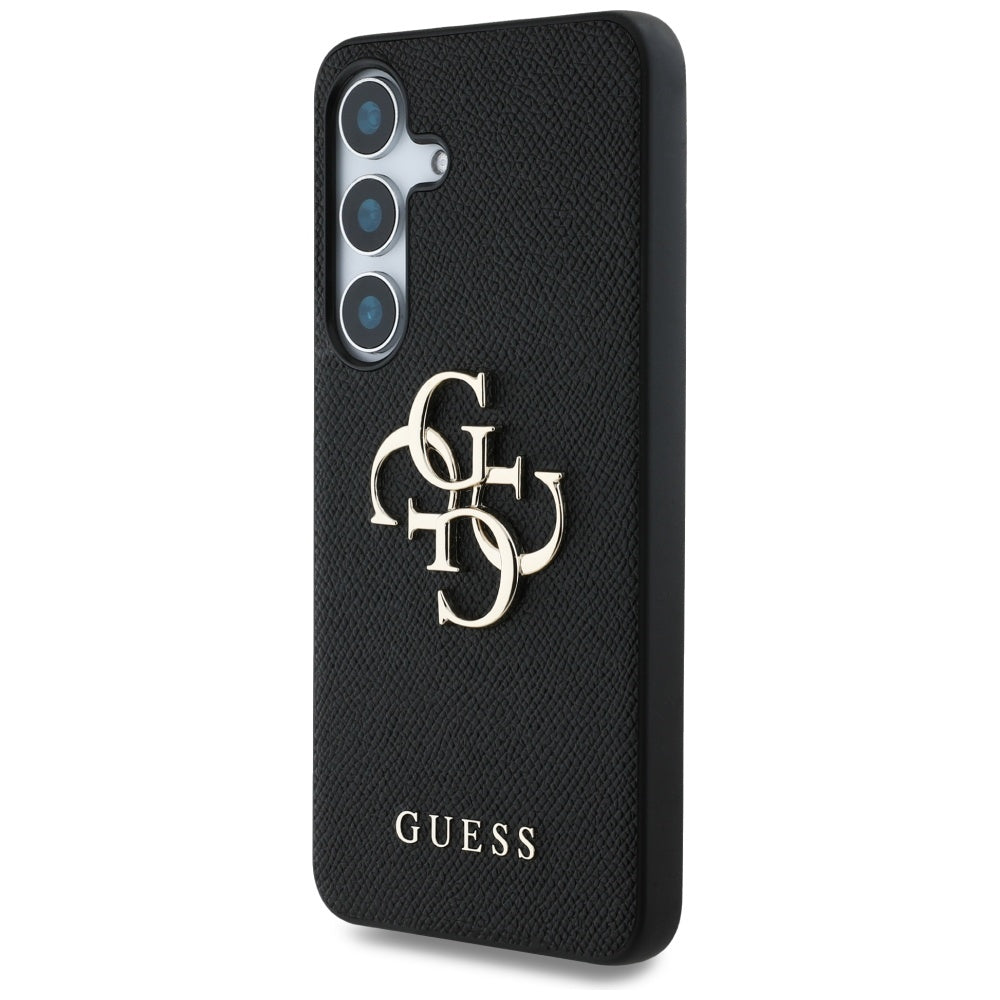 Husa pentru Samsung Galaxy S25 S931, Guess, 4G Grained Big and Classic Logo, Neagra