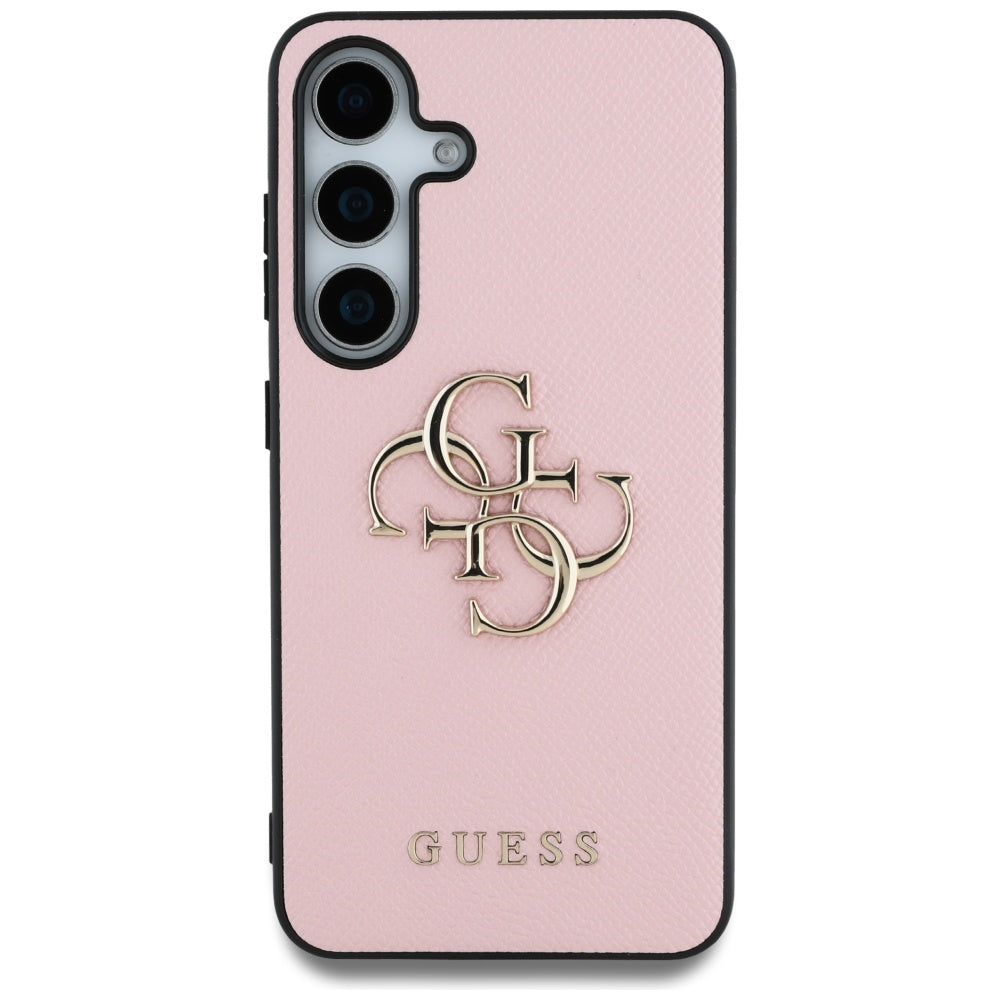 Husa pentru Samsung Galaxy S25 S931, Guess, 4G Grained Big and Classic Logo, Roz