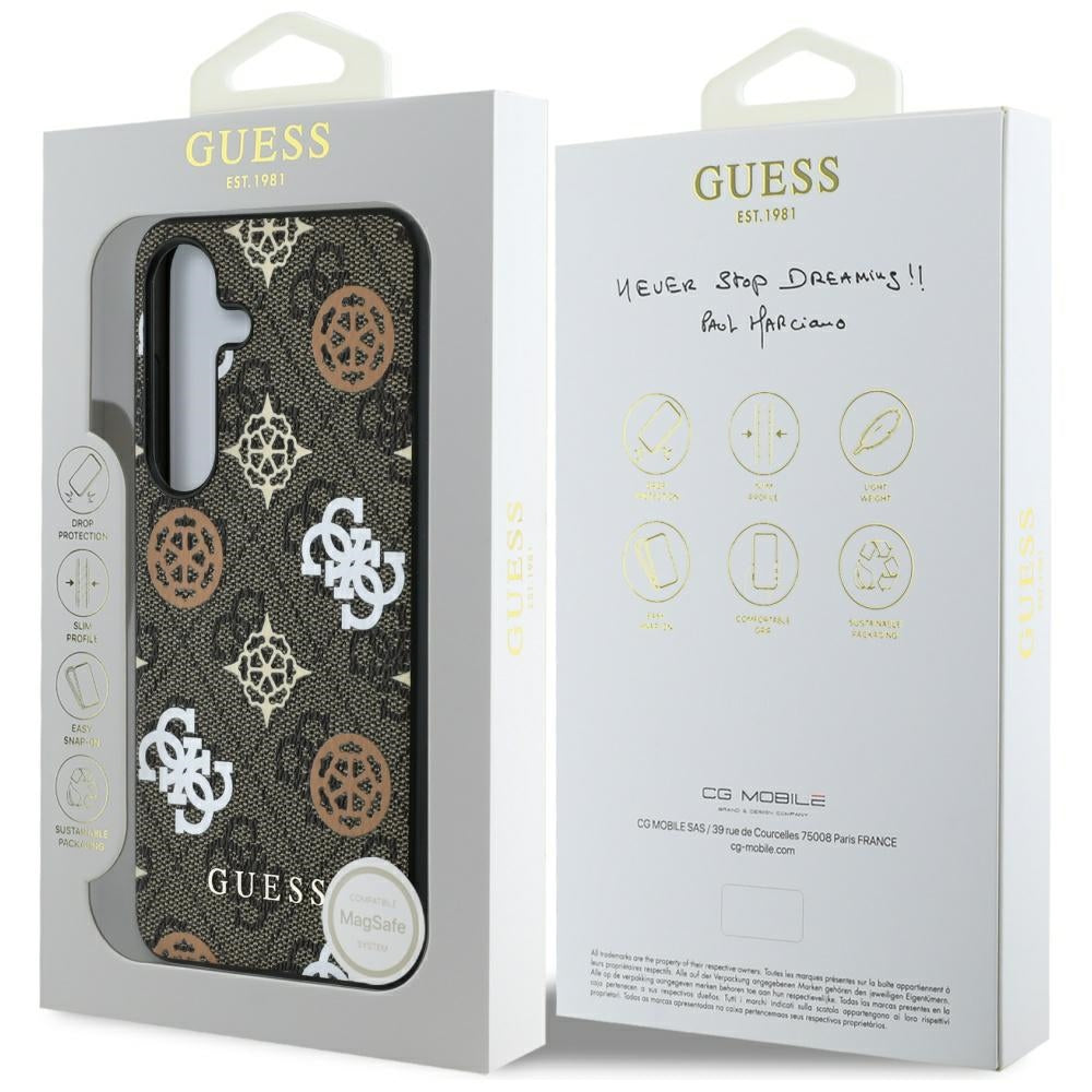 Husa pentru Samsung Galaxy S25 S931, Guess, 4G Peony, Maro