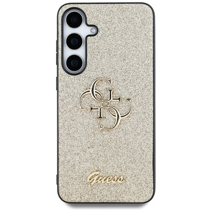 Husa pentru Samsung Galaxy S25 S931, Guess, Glitter Big 4G Script, Aurie