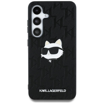 Husa pentru Samsung Galaxy S25 S931, Karl Lagerfeld, Monogram Choupette's Head, Neagra