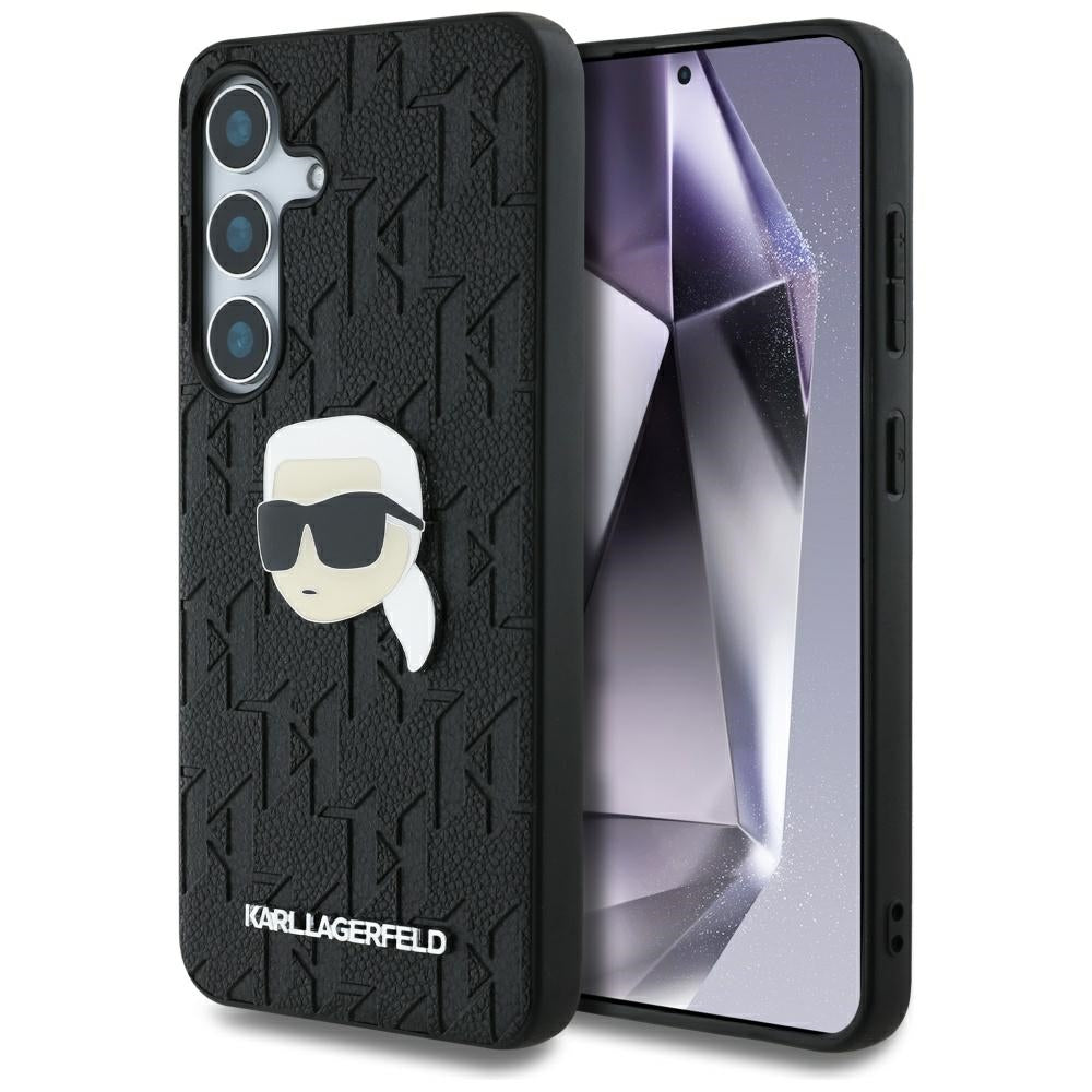 Husa pentru Samsung Galaxy S25 S931, Karl Lagerfeld, Monogram Karl's Head, Neagra