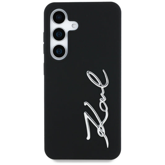 Husa pentru Samsung Galaxy S25 S931, Karl Lagerfeld, Silicone Sign Metal Logo, Neagra