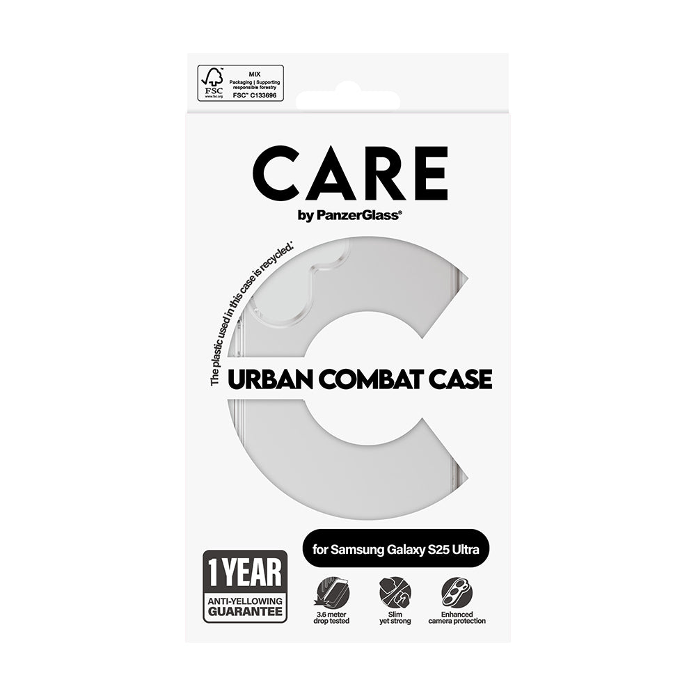 Husa pentru Samsung Galaxy S25 S931, PanzerGlass, Care Urban Combat, Transparenta