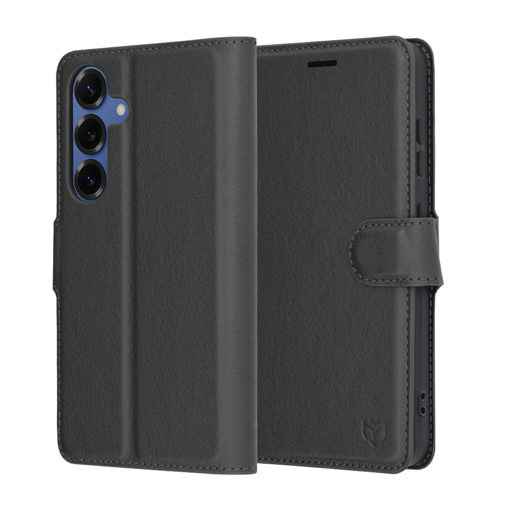 Husa pentru Samsung Galaxy S25 S931, Techsuit, Leather Folio, Neagra