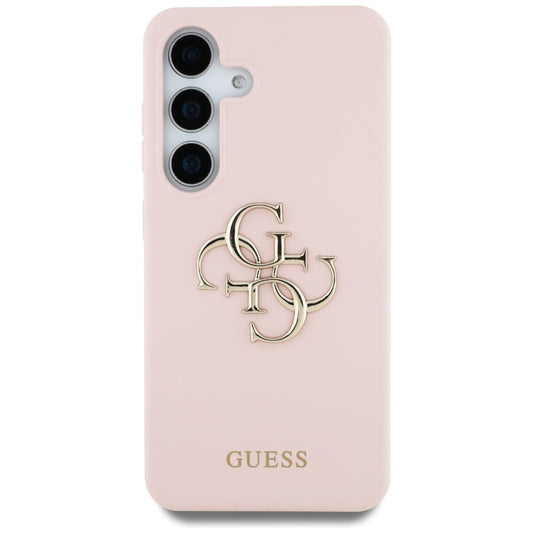 Husa pentru Samsung Galaxy S25 Ultra S938, Guess, 4G Grained Big and Classic Logo, Roz