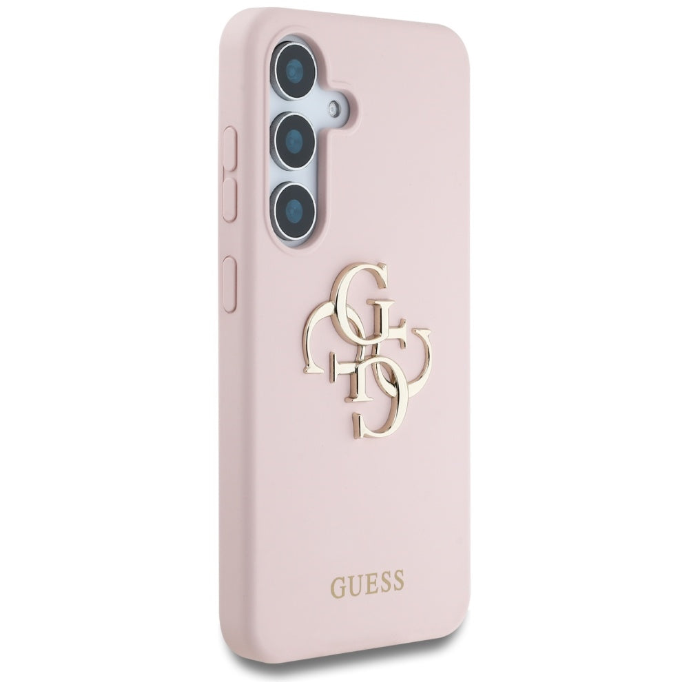 Husa pentru Samsung Galaxy S25 Ultra S938, Guess, 4G Grained Big and Classic Logo, Roz