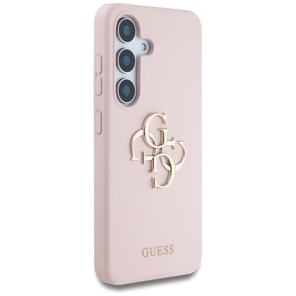Husa pentru Samsung Galaxy S25 Ultra S938, Guess, 4G Grained Big and Classic Logo, Roz