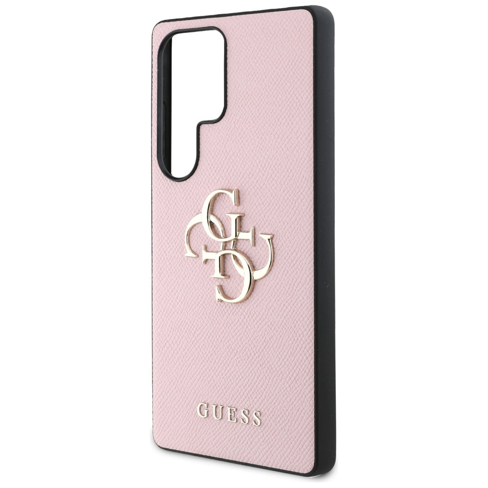 Husa pentru Samsung Galaxy S25 Ultra S938, Guess, 4G Grained Big and Classic Logo, Roz