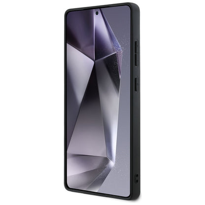 Husa pentru Samsung Galaxy S25 Ultra S938, Guess, Grained Hot Stamp 4G Triangle, Neagra