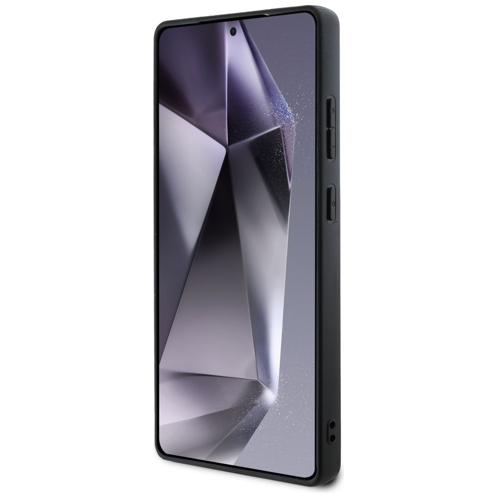 Husa pentru Samsung Galaxy S25 Ultra S938, Guess, Grained Hot Stamp 4G Triangle, Roz