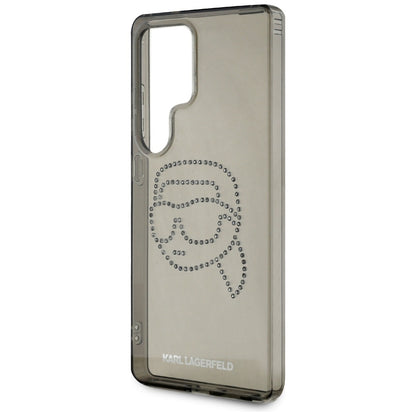 Husa pentru Samsung Galaxy S25 Ultra S938, Karl Lagerfeld, IML Rhinestones Karl's Head, Neagra