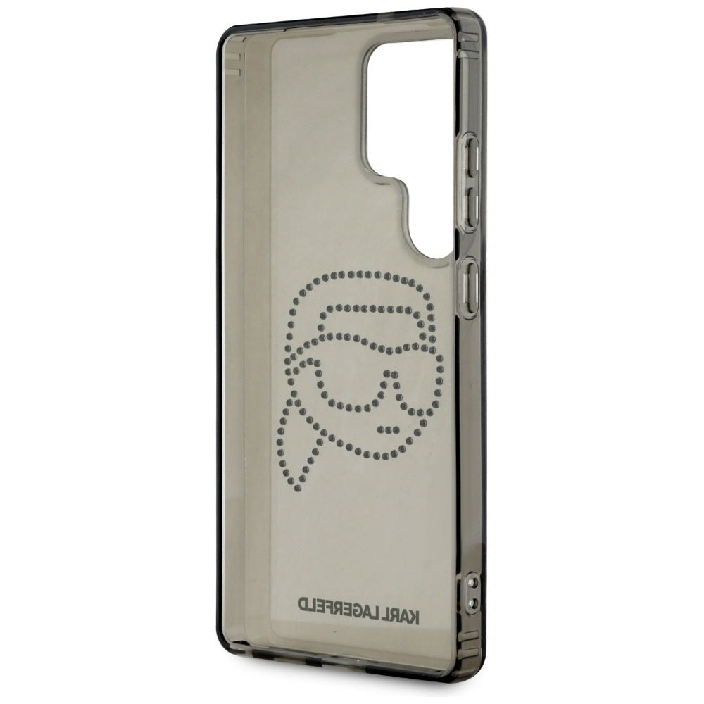 Husa pentru Samsung Galaxy S25 Ultra S938, Karl Lagerfeld, IML Rhinestones Karl's Head, Neagra