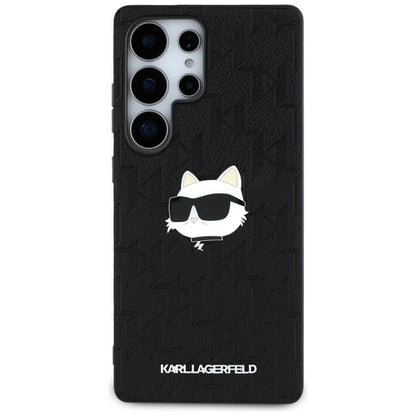 Husa pentru Samsung Galaxy S25 Ultra S938, Karl Lagerfeld, Monogram Choupette's Head, Neagra