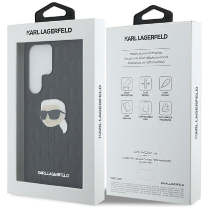 Husa pentru Samsung Galaxy S25 Ultra S938, Karl Lagerfeld, Monogram Karl's Head, Neagra
