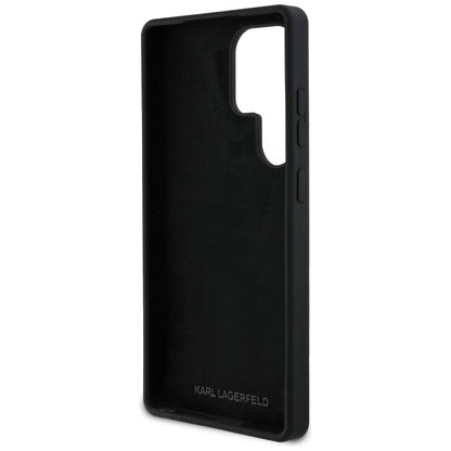Husa pentru Samsung Galaxy S25 Ultra S938, Karl Lagerfeld, Silicone Sign Metal Logo, Neagra