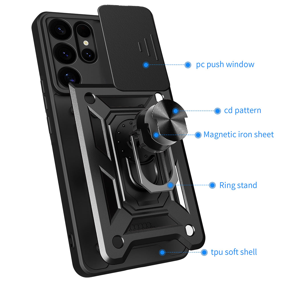 Husa pentru Samsung Galaxy S25 Ultra S938, Techsuit, CamShield, Albastra