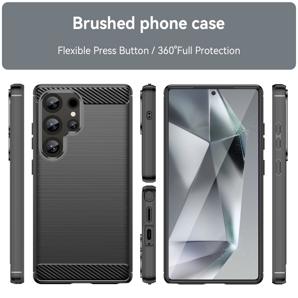 Husa pentru Samsung Galaxy S25 Ultra S938, Techsuit, Carbon, Neagra