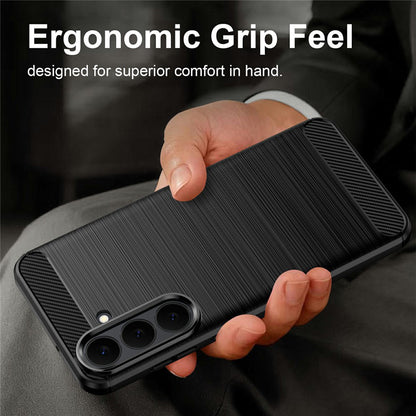 Husa pentru Samsung Galaxy S26 FE / S25 FE, Techsuit, Carbon, Albastra