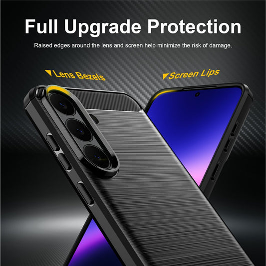Husa pentru Samsung Galaxy S26 FE / S25 FE, Techsuit, Carbon, Neagra