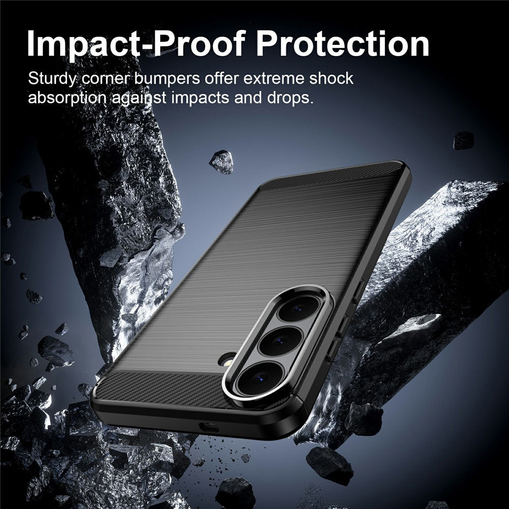 Husa pentru Samsung Galaxy S26 FE / S25 FE, Techsuit, Carbon, Neagra