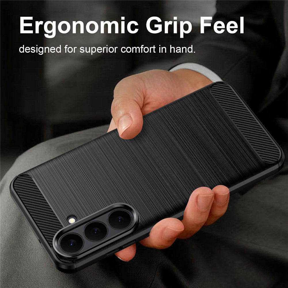 Husa pentru Samsung Galaxy S26 FE / S25 FE, Techsuit, Carbon, Neagra