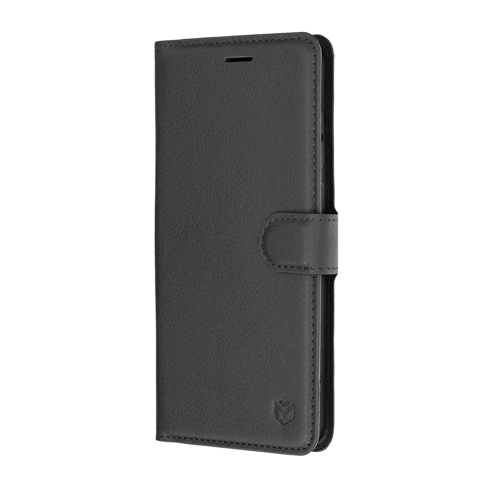 Husa pentru Samsung Galaxy S26 FE / S25 FE, Techsuit, Leather Folio, Neagra