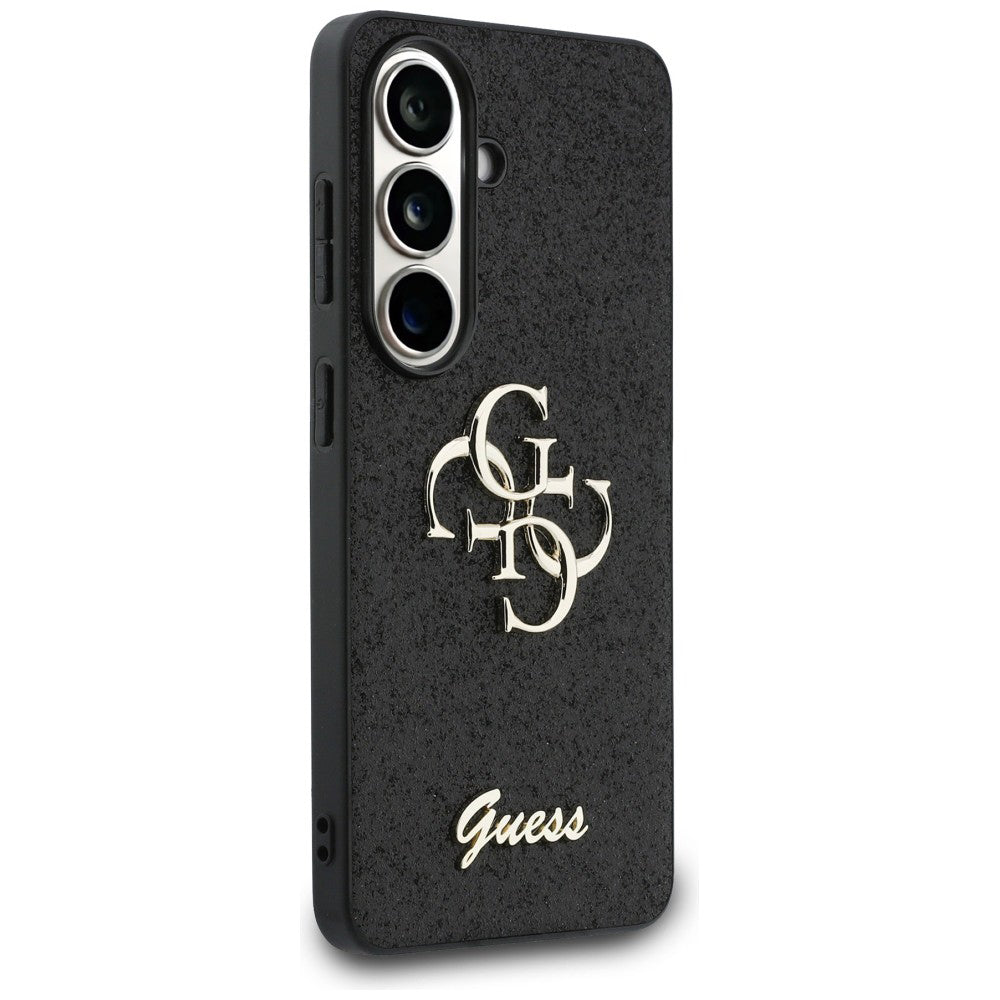 Husa pentru Samsung Galaxy S26 S942, Guess, Fixed Glitter Big 4G Metal Frame, Neagra