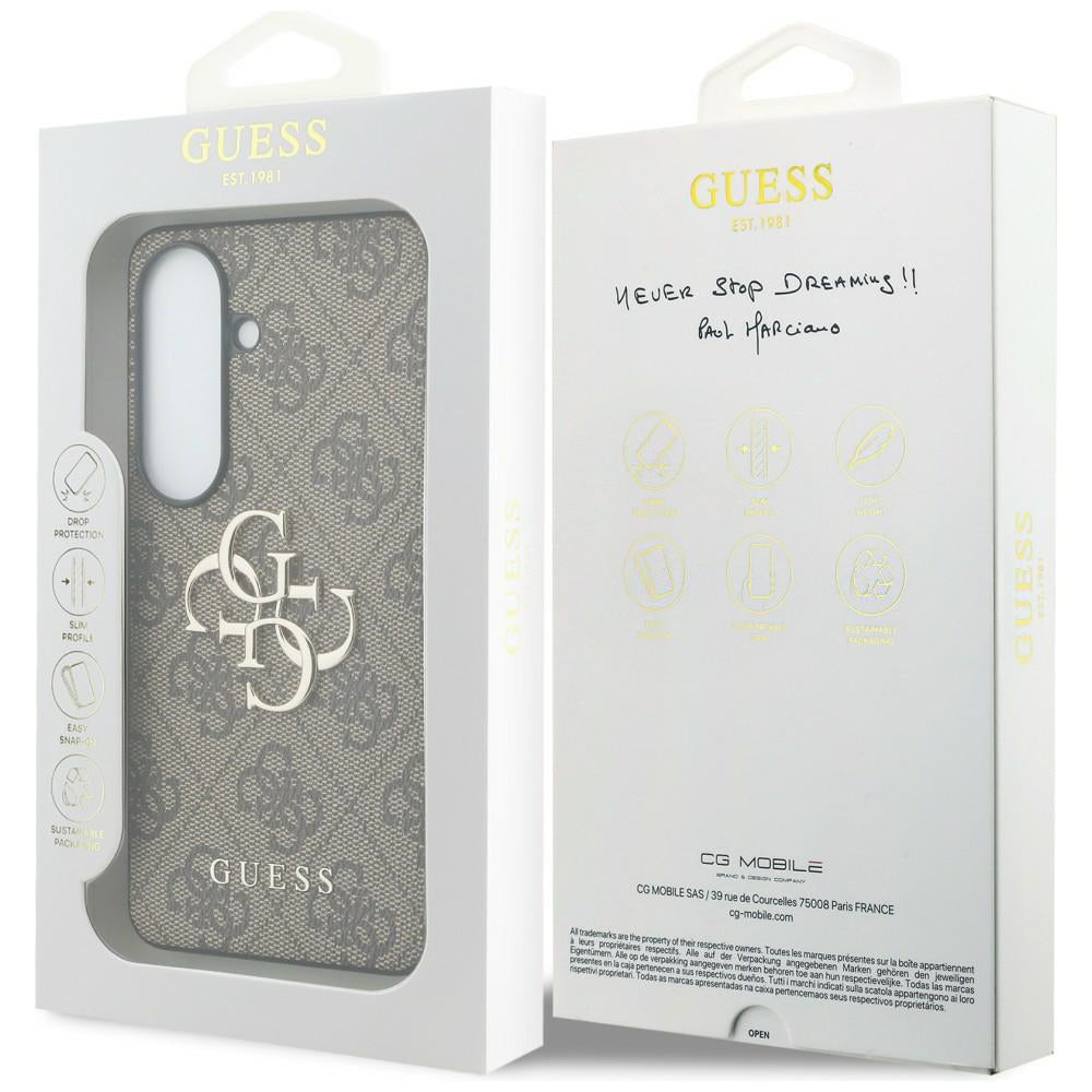 Husa pentru Samsung Galaxy S26 Plus S947, Guess, 4G Big Logo, Maro